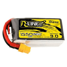 Tattu R-Line Version 3.0 1550mAh 14.8V 120C 4S1P XT60 akkumulátor (TAA15504S12X6) (TAA15504S12X6)