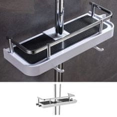 A tároló zuhanypolc maximalizálja a tárolást a fürdőszobában, Maximalizálja a zuhanyterületet, Tartós fürdőszobai polc
