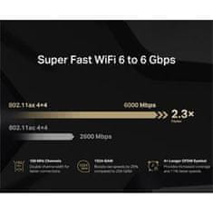 Mercusys MR90X - AX6000 WiFi 6 router dual AP/WiFi router, 3x GLAN, 1x GWAN/ 574Mbps 2.4/ 2402Mbps 5GHz