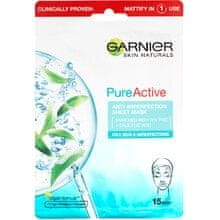 Garnier GARNIER - Skin Naturals Pure Active - Moisturizing textile mask against imperfections enriched with tea tree and salicylic acid 23.0g 