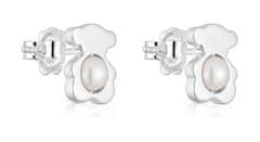 Tous Divatos ezüst fülbevaló tenyésztett gyöngyökkel I-Bear 1004127300