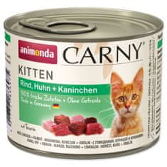 Animonda Carny Kitten marhahús + csirke + nyúl konzerv 200 g