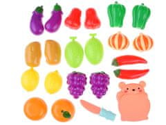 RAMIZ Bevásárlókocsi félbevágható zöldségekkel és gyümölcsökkel