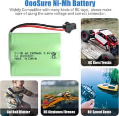 YUNIQUE GREEN-CLEAN Ni-MH AA újratölthető akkumulátor 3,6 V 2400 mAh USB töltőkábellel és SM 2P csatlakozóval - ideális távirányítós játékokhoz, világításhoz, elektromos szerszámokhoz