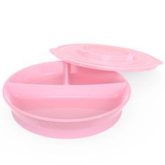 Twistshake Osztott tányér 6+m, Pasztell rózsaszín
