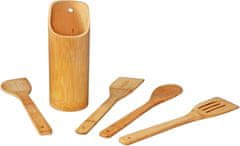 TimeLife 5 darabos főzési kiegészítőkészlet állvánnyal, bambusz