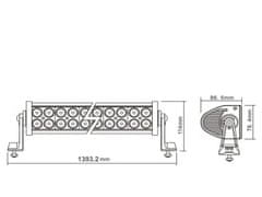 KAMAR Fényhíd - LED rámpa, 300 W, 22500 lm, 1393x78x87 mm