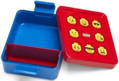 LEGO Iconic Classic tízórai szett üveg és tároló - piros/kék