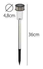 TimeLife Napelemes lámpa készlet, 10 db a csomagolásban, 4,8x36 cm, rozsdamentes acél