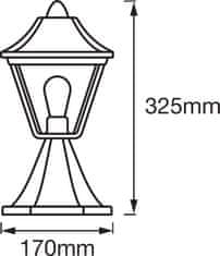LEDVANCE LED ENDURA CLAS ALU BK/GD 33 cm, kültéri lámpa