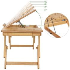 Artenat Henry I. laptop asztal, 55 cm, bambusz
