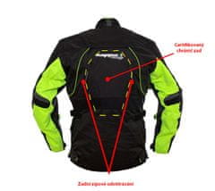 Cappa Racing UNISZEX ROAD textil motoros dzseki fekete/zöld S