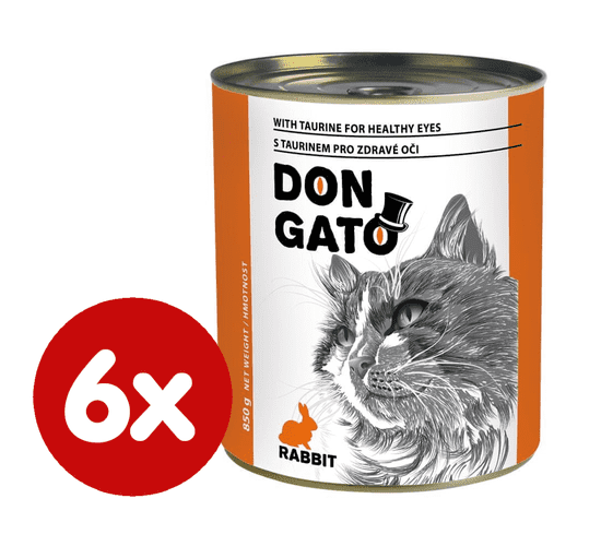 Dibaq DON GATO konzerv macskáknak nyúlhús 6x850 g