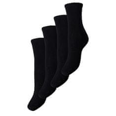 Pieces 4 PACK - női zokni 17098332 Black (méret 36-38)