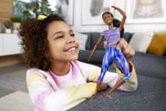 Mattel Sportos - fekete hajú Barbie lila felsőben FTG80