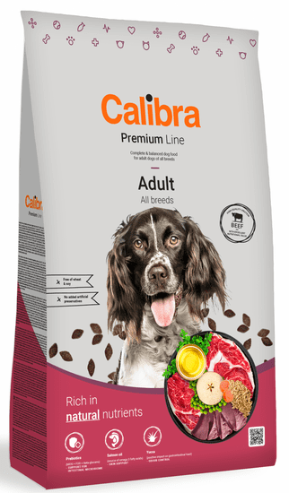 Calibra Dog Premium Line Adult Beef, 12 kg, NEW