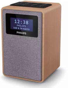 modern vezeték nélküli rádió Philips tar5005 dab fm rádió ébresztőóra 2 ébresztési idő tiszta hang 1 watt teljesítmény teljes tápegység lcd kijelző