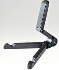 Atmoog Atmoog ST-BL01 - állítható állvány olvasóhoz / tablethez / telefonhoz - fekete, béléssel