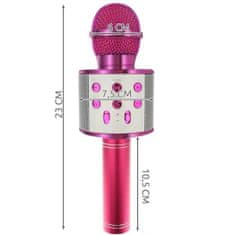 MG Bluetooth Karaoke mikrofon hangszóróval, rózsaszín