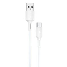 WK Design YouPin kábel USB / USB-C 3A 1m, fehér
