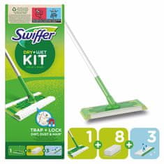 Swiffer Sweeper start készlet 1 fogantyúval, 8 porszívóval és 3 tisztító törlőkendővel