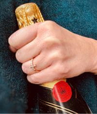 Amen Rosary ACORB cirkóniumkövekkel kirakott rózsaszín arany színű ezüstgyűrű (Kerület 52 mm)