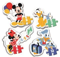Clementoni My first puzzle, Mickey Mouse 3+6+9+12 darab