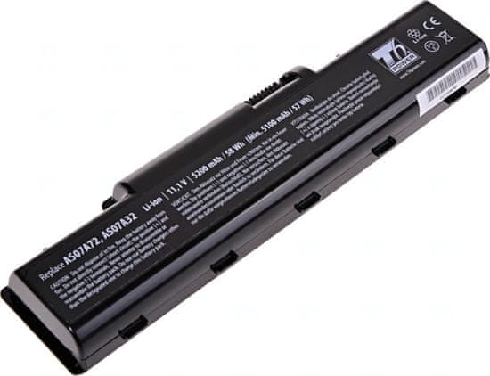 T6 power Akkumulátor Acer Aspire 4715Z-3A0512C készülékhez, Li-Ion, 11,1 V, 5200 mAh (58 Wh), fekete