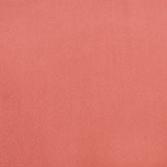 Greatstore rózsaszín bársony lábzsámoly 60 x 60 x 39 cm