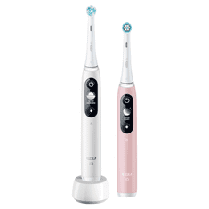 Oral-B iO Series 6 Duo White / Pink Sand mágneses fogkefe