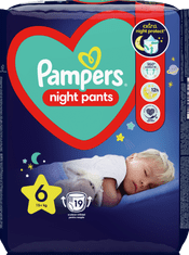 Pampers Night Pants Bugyipelenka, 6-os méret, 19 bugyipelenka, 15kg+