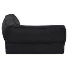 Greatstore fekete ergonomikus vászonhatású gyapjú kutyaágymatrac 75x53 cm