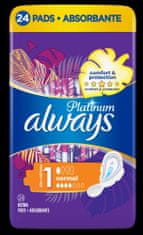 Always Platinum Normal (1-es méret) egészségügyi betét szárnyakkal, 96 db 