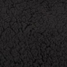 Greatstore fekete ergonomikus vászonhatású gyapjú kutyaágymatrac 60x42 cm