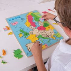 Bigjigs Toys Wooden Puzzle Európa térképe 25 darabos puzzle