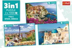 Trefl Puzzle Olaszország, Spanyolország, Görögország 3x1000 darab