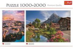 Trefl Puzzle 2 az 1-ben Toledo 1000 db + Nyár az Alpokban 2000 db