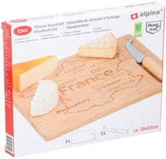 Alpina Fa "France" deszka sajtkéssel ALPINA