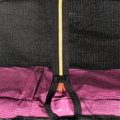 Aga Sport Pro trambulin 430 cm Rózsaszín + védőháló + létra + cipőzseb