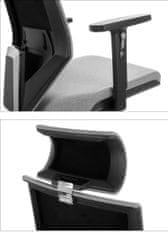 STEMA Forgó ergonomikus irodai szék ZN-805-C, alumínium talp, szinkron mechanizmus, állítható ülés (elöl - hátul) és háttámlával (fel - le), fekete