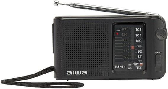 stílusos rádióvevő aiwa RS-44 fm am tuner vezetékes fejhallgató a csomagban fejhallgató kimenettel