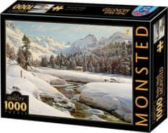 D-Toys Puzzle Téli táj Svájcban az Engadin közelében 1000 darab