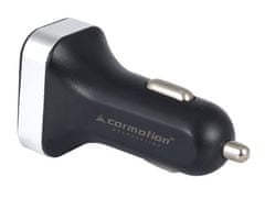 Carmotion Szivargyújtó dugó voltméterrel, 2 x USB 2.1 A, Carmotion