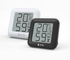 Airbi SMILE szobahőmérő és páratartalommérő - fekete