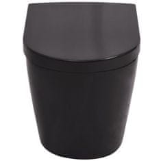 Greatstore Falra szerelhető fekete kerámia WC rejtett öblítőtartállyal