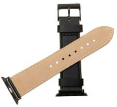 FIXED Leather Strap Apple Watch Bőrszíj 38/40/41 mm-es órához FIXLST-436-BK, Fekete