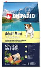 Ontario Adult Mini 7 Fish & Rice Kutyatáp, 6,5 kg