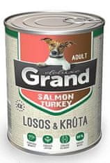 GRAND cons. deluxe dog 100% lazac és pulyka felnőtt 400g