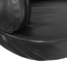 Greatstore fekete ergonomikus műbőr kutyaágy 88 x 65 cm