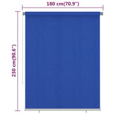 shumee kék kültéri HDPE roló 180 x 230 cm